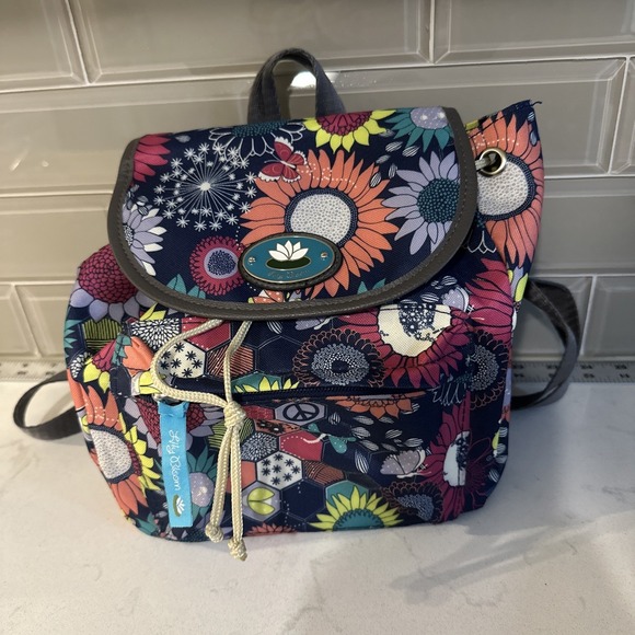 Lily Bloom Handbags - LILY BLOOM SUNFLOWER PEACE MINI BACKPACK BAG KARMA BLOOM ECO FRIENDLY